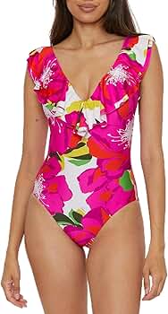 Trina Turk Women's Standard Bloom Ruffle One Piece Swimsuit